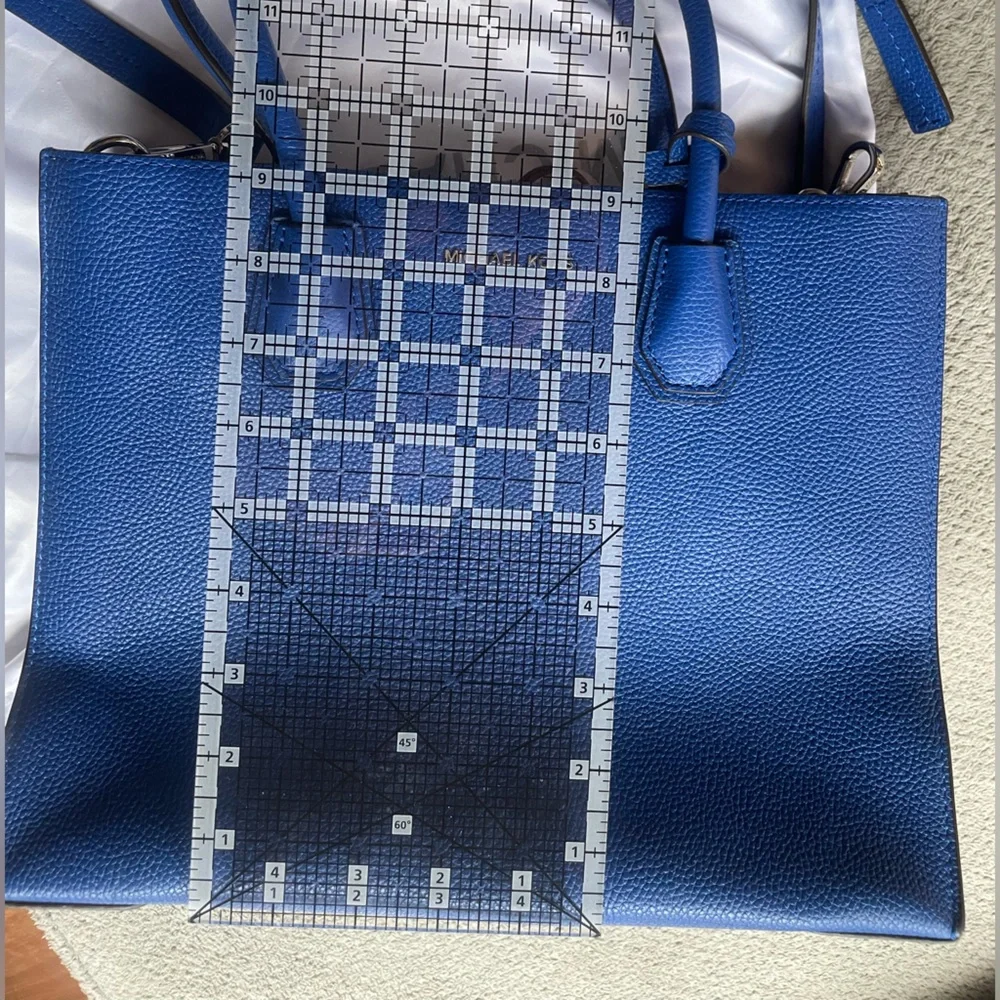 Michael Kors Blue Structured Leather Tote - Picture 6 of 7